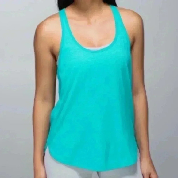 lululemon athletica Tops - Lululemon athletica, teal Scoop Neck Tank Top, see measurements